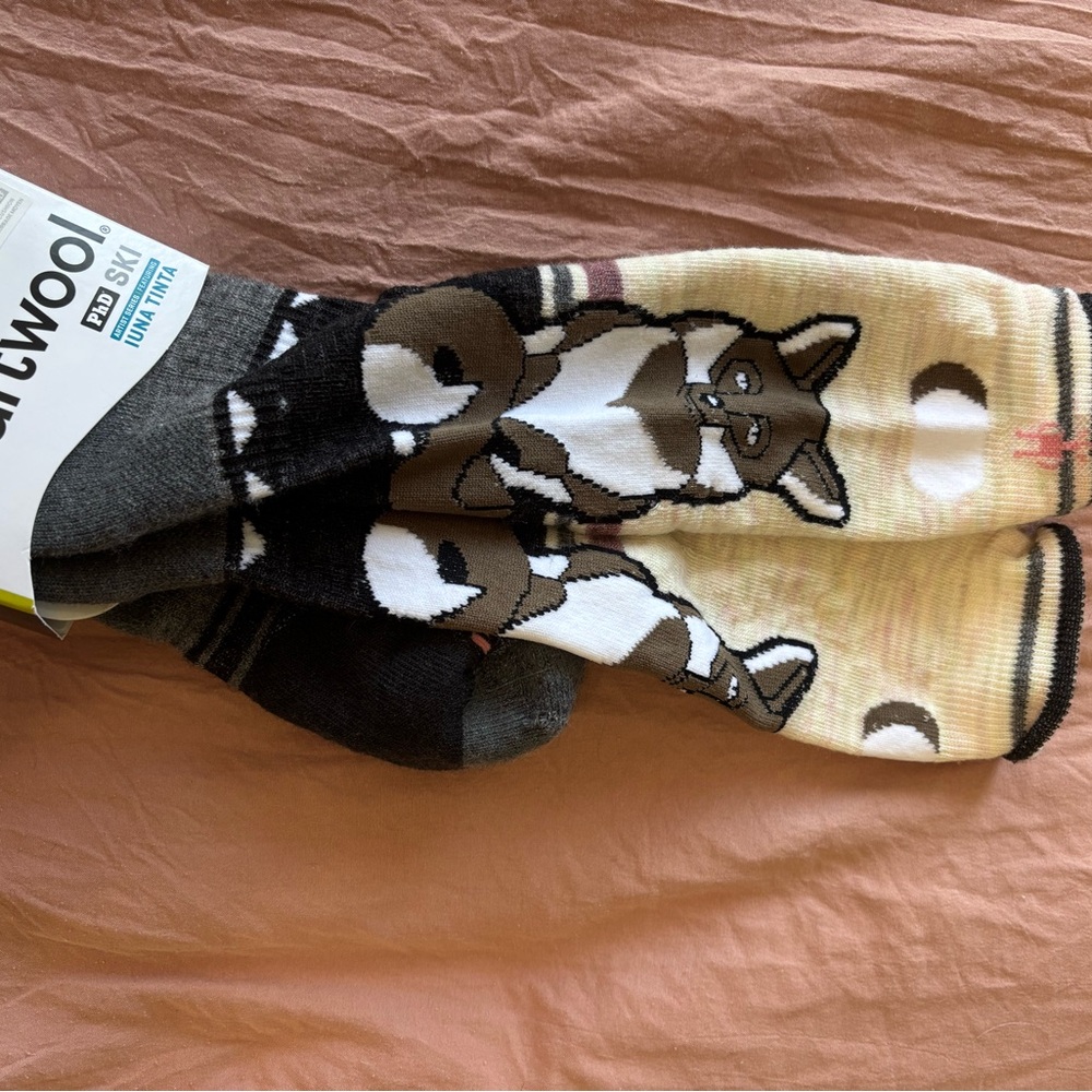 Smartwool Men's Fox Pattern Socks - Gray and Cream